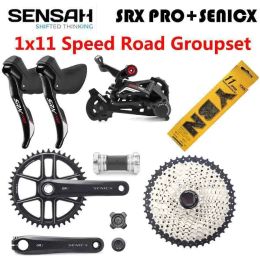 Sensah SRX Pro 1x11 Speed 11s Road Bike Groupset STI R/L Shifter Achter Derailleurs Gr3 Crankset Cassette Gravel-Bikes Cyclo-Cross