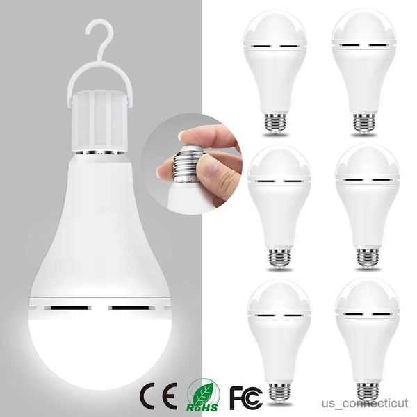 Luces de sensor Bombilla de luz recargable de emergencia Luces de estancia Falla 1200mAh 9W / 12W Bombillas de luz LED para tienda de campaña en casa R230606