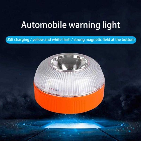 Luces de sensor Luces de emergencia LED Lámpara de advertencia de carretera para automóvil Linterna recargable Semáforo Baliza Accesorio de seguridad vial R230606