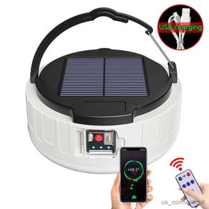 Luces del sensor Solar Portátil USB Led Recargable Luz exterior Mercado nocturno Carga Camping Luz colgante Carpa Luz de pesca Lámpara de emergencia R230606