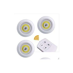 Sensorlampen Draadloos dimbaar Led onder kast Afstandsbediening Batterijaangedreven Kasten Licht voor kledingkast Badkamer Drop Delivery Li Dhum0