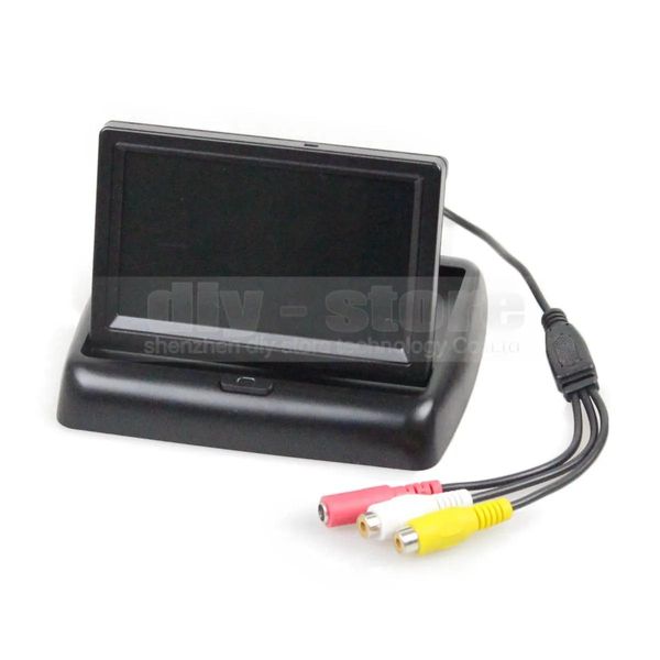 Sensores Diykit 4 Kit de la cámara de inversión de autos de 3 pulgadas Monitor de autos de retroceso Pantalla LCD LCD Visión nocturna LED Vista trasera Vista trasera327q