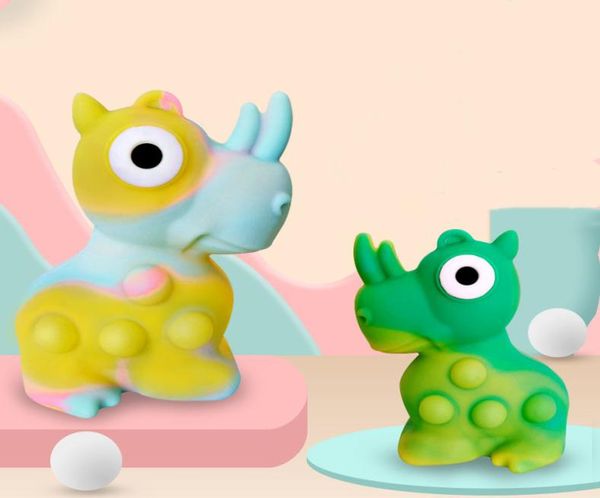 Sensory Toys 3D Rhinoceros Rhinoceros para niños Gel de sílice para niños Descompresión Bola de juguete3718521