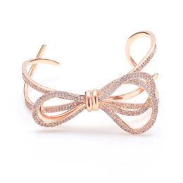 SENYU Lady élégant luxe Bracelets belle conception de nœud papillon bijoux de charme femmes Bracelets réglables cadeaux d'anniversaire 240130
