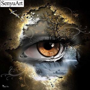 Senyuart 5D Diamond Painting Full Round Embroidery Picture Mozaïek Oog Rhinestone Accessoires Cross Stitch Kits Craft Home Decor