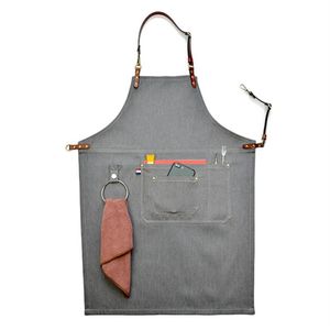 Senyue Chef Ober Bakkerij Koffieshop Kapper Barbecueschort voor Heren en Dames Algemene Overalls Y200104224i274H