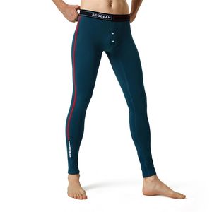 SEOBEAN automne et hiver hommes sexy coton Long johns taille basse thermique caleçon Leggings 211211