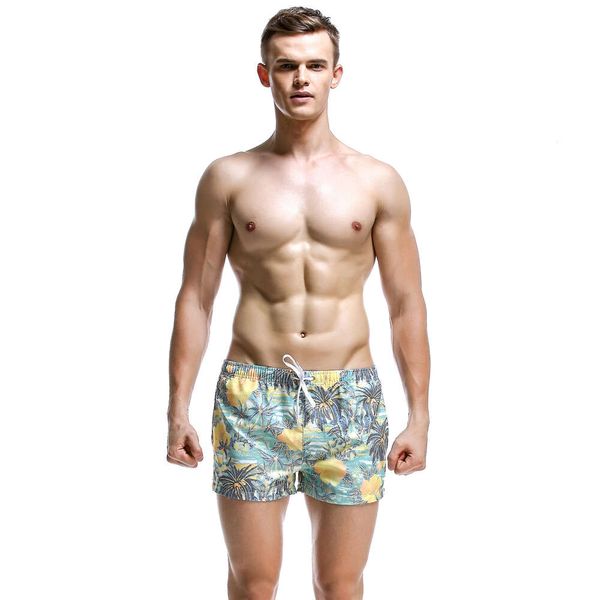 Seobean-pantalones de playa para hombre, pantalones florales, pantalones cortos para el hogar, surf, natación, pijamas para hombre