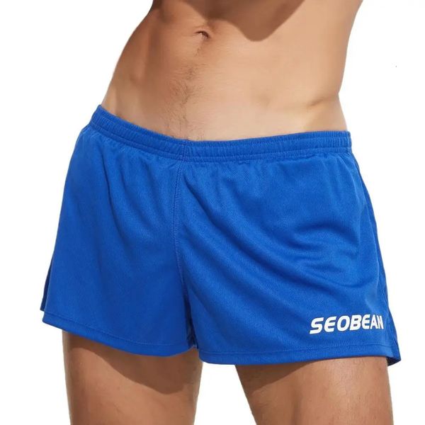 Shorts de hombre de verano seobeano gimnasios fitness pantalones cortos de secado rápido joggers sueltos mortos informales de entrenamiento pantalones cortos de deportes 240409