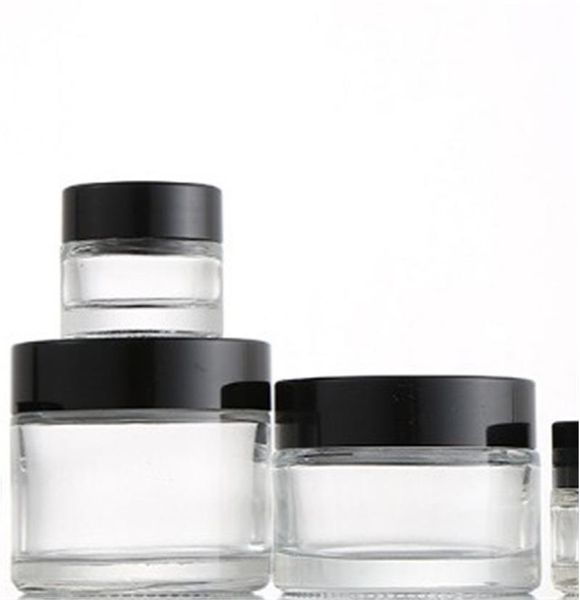 Frasco de cera de vidrio Cubierta espiral negra Espaciador Botella de cosméticos Mujer Viaje Maquillaje Crema Botellas separadas Interior Exterior Portátil 1 55zc G2