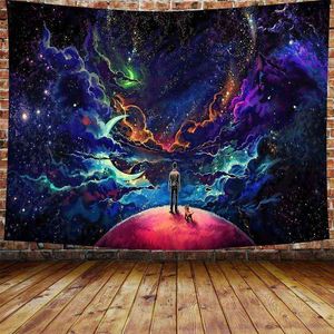 Sepyue psychédélique tapisserie coloré abstrait Trippy tapis tenture murale tapis pour la maison dortoir fantaisie décor J220804