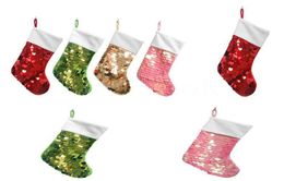 Chaussures de Noël Sequin Solide Tree de Noël SOCKS HACKING SAGNES SAGES DE RACKAGE CADEAUX ENFANTS SAG TELET PENDANT LE PENDANT WMQCGY7986968382