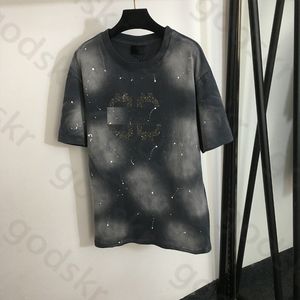 T-shirt à manches courtes pour femmes, en coton, à paillettes, Style de rue, décontracté, ample, avec lettres