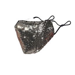 Sequin gezichtsmasker glanzende bling herbruikbare maskerade partij decoratie katoenen doek pailletten maskers vrouwen meisjes volwassen stof beschermende JY0248