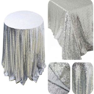 Mantel de lentejuelas, mantel redondo con lentejuelas brillantes para banquete de boda 310t