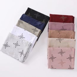 Paillettes tricoté Jersey Hijabs doux respirant Stretch écharpe brillant musulman châles enveloppes foulard islamique Foulard