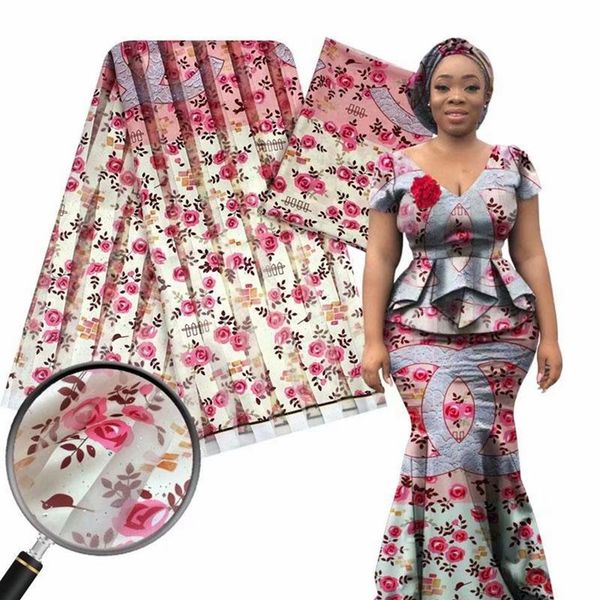 Lentejuelas encaje Organza tela de seda estiramiento satén seda gasa tela 4 yardas 2 yardas tela de cera africana para patchwork ankara vestido 269j