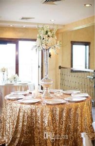 Nappe à paillettes sur mesure, décorations de mariage de haute qualité, plinthes de Table, fournitures de fête d'anniversaire 2019 Glittered Table Cloth4306749