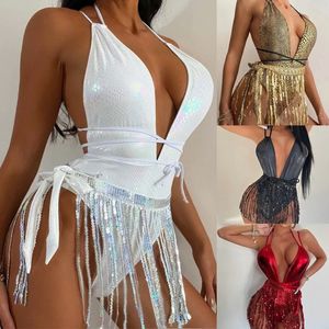 Pailletten kwastje buikdans korte rok tops sets voor vrouwen sexy bh sparkly fringe bikini suit festival feest strand rave outfits 240522