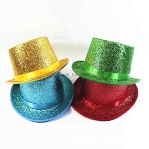 Paillettes Top Hat Femmes Hommes Hip-hop Danse Performance Jazz Chapeaux Mascarade Théâtre Accessoires Cosplay Accessoires De Fête De Noël HKD230823