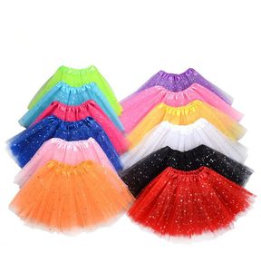 Pailletten Tutu Jurken Kinderkleding Baby Meisjes Dans Ballet Rok Tule Pettiskirt Pluizig Prinses Fancy Party Rokken Kostuum Dancewear YL556