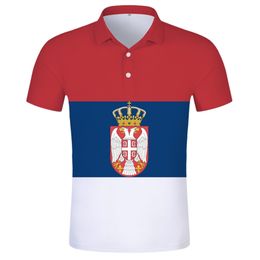 Servië Republiek Poloshirt Diy Gratis Op Maat Gemaakt Naam Nummer Srbija Srb T-shirt Srpski Natie Vlag Servien College Print Kleding 220702