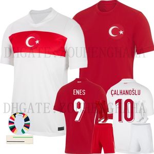 Niños Turkiye Soccer Jersey 2024 Euro Cup Turquía Equipo Nacional Hogar lejos Demiral Kokcu Yildiz Enes Calhanoglu Camisetas de fútbol Kit