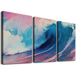 Profondeurs sereins, peinture de l'océan bleu sur toile, art mural texturé pour décoration murale de salon à la mode et cadeau de toile mémorable