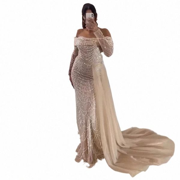 Serene Hill arabe nue sirène col bateau avec jupe de luxe robes de soirée 2024 pour les femmes fête de mariage CLA72254 Z6Ag #
