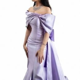 SERENE HILL LILAC Simple Elegant Sirène Boat Neck Neck Evening Dres Gowns 2024 Satin Sexy For Women Party LA72075 U2L0 #