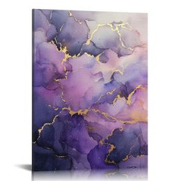 Majesté sereine, imprimé art mural en toile violet waters, œuvres d'art tranquille et captivantes, imprimés en toile, imprimé art