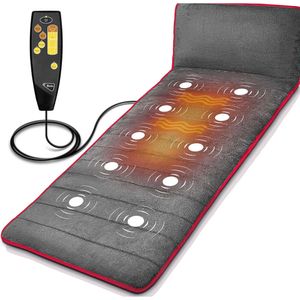 SereneLife Full Corps vibrant Matage Massage - Massaging chauffage PAD MASSAGE MATENTS COSSION avec 10 moteurs vibrants Massageur du dos