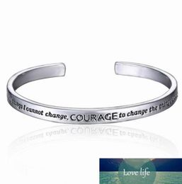 Serenity Prayer Brangle Bracelet plaqué en argent dans une boîte à cadeau Love for Women Factory Expert Design Quality Dergest Style O3473893015721