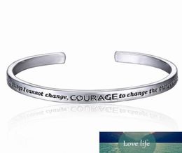 Serenity Prayer Brangle Bracelet plaqué en argent dans une boîte à cadeau Love for Women Factory Expert Design Quality Dergest Style O3473893260697