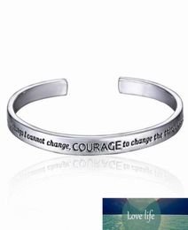 Serenity Prayer Cuff Bangle verzilverde armband in een geschenkdoos Love For Women Fabrieksexpertontwerp Kwaliteit Nieuwste stijl O3473895802166