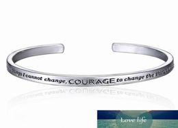 Bracelet de manchette de prière de sérénité Bracelet plaqué argent dans une boîte-cadeau Amour pour les femmes Conception experte d'usine Qualité Dernier style O3473898873727