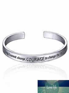 Serenity Prayer Brangle Bracelet plaqué en argent dans une boîte à cadeau Love for Women Factory Expert Design Quality Dergest Style O3473895520748