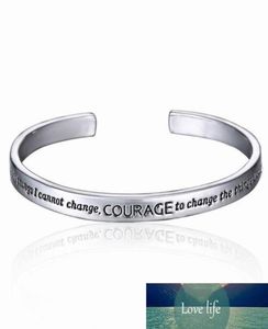 Serenity Prayer Brangle Bracelet plaqué en argent dans une boîte à cadeau Love for Women Factory Expert Design Quality Dergest Style O3473895802166