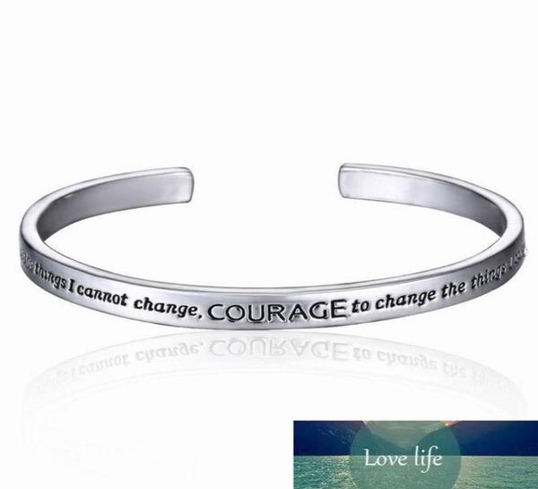 Serenity Prayer Brangle Bracelet plaqué en argent dans une boîte cadeau Love for Women Factory Expert Design Quality Dergest Style O3473897883846