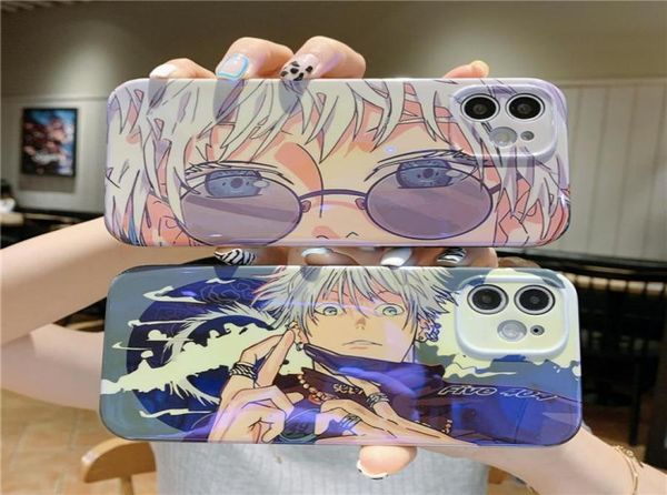 Anime en série Jujutsu Kaisen Gojo Satoru Case de téléphone pour iPhone 13 Pro Max 12 11 xs xr 7 8 Plus Bluray Soft Silicon Cover9277953