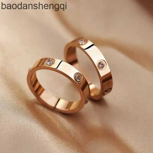Sélectricité Couple de Life Ring Classic Luxury High Grade Feel Diamond Inrosed Men and Women with Cart Original Rings