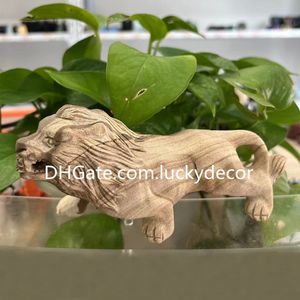 Serpenggiante Jasper Lion Figurine Hommes Bureau Décor Guérison Reiki Spécimen Minéral Sculpté À La Main Quartz Naturel Cristal Pierre Faune Animal Statue Cadeau Fête Des Pères