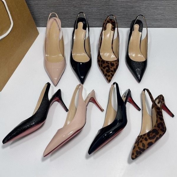 Chaussures habillées en serpentine chaussures de créateurs pour femmes de luxe imprimé léopard sexy talons hauts nœud sandales pointues mode chaussures décontractées confortables chaussures de soirée élégantes classiques