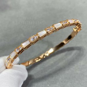 Bracelet unique à échelle serpentine pour femme diamant plaqué or 18 carats luxe de la plus haute qualité mode taille européenne ne se décolore jamais cadeau exquis 025