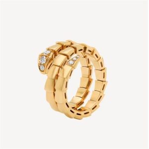 Serpentine Viper Ring Snake Ring Plusieurs styles Bague de marque de luxe pour hommes femmes bague unisexe or rose or argenté bague en diamant Val289Q