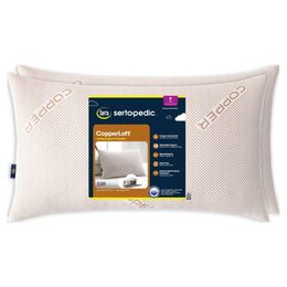 Almohada de cama Sertapedic Copperloft, tamaño King, paquete de 2