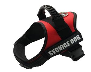 Chaleco para perros de servicio para perros de servicio de nailon ajustable con parches reflectantes extraíbles para perros de apoyo emocional grande mediano pequeño Smal7576269