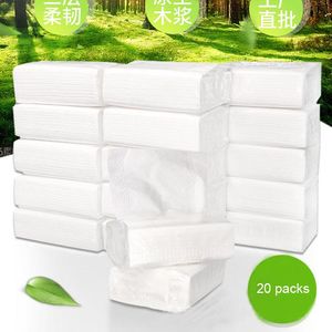 Serviettes 20 paquetes empaquetados de tres capas pulpa de madera de madera suave para toallas de papel de papel de servilleta suave es de papel hotal delicado y suave