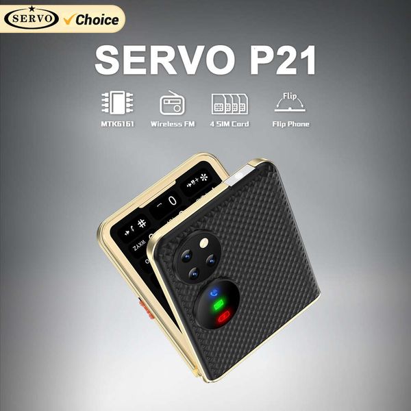 Servo P21 4 Carte SIM Pold Phone Mobile 2G Network Camera Magic Voilt Blacklist Torch MP4 Speed Auto Auto Call Record Classic FM