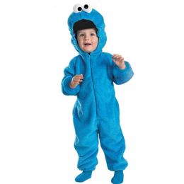Sesame Boys Deluxe Cookie Plux Jumpsuit Street Cookie Toddler Halloween Costume Child 240513